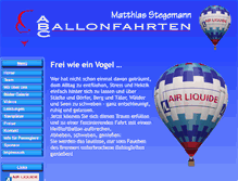 Tablet Screenshot of abc-ballonfahrten.de